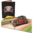 PopLife Classic Automobile 3D Pop Up Card for All Occasions - Happy Birthday, Father's Day, Congratulations, Retirement, Work Anniversary - Thinking of You, You're The Best - for Dad, for Grandpa, for