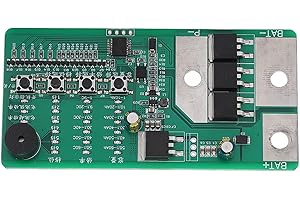 YUNSEITY Mini carte de soudeuse par points, 6,5-16 V 6 vitesses, soudeuse par points portable réglable, mini carte de commande de soudeuse pour batteries au lithium 18650