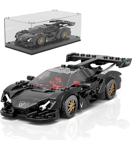 Mould King Set Costruzioni Auto Sportiva Agera RS - 389 Pezzi Con Vetrina Acrilica, Modello Supercar Per Bambini 8+ Anni
