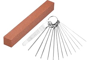 CZ Store Pilniki siodełkowe do gitary - 0,5 mm do 1,5 mm, 13 szt. - ✮DOŻYWOTNIA GWARANCJA✮ - Zestaw do Konserwacji Gitary - Narzędzie do Czyszczenia, Polerowania i Pielęgnacji Instrumentów Strunowych