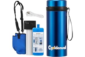 ‎CGOLDENWALL CGOLDENWALL 3-7Stifte Insulin Kühlbox Elektrisch丨2-8℃ Zirkulationskühlung Auto Abschaltung USB LCD Temperaturanzeige+TSA Biogel Eisbeutel, Tragbare Medikamente Kühler