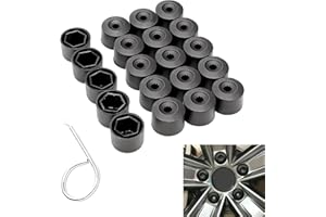 VBGURR 20Pcs Wheel Nut Covers, 17MM Wheel Nut Caps with Removal Tool Hook Inner Hexagonal Tire Wheel Lug Nut Cover Replacement for VW Jetta Beetle Passat Dust Caps