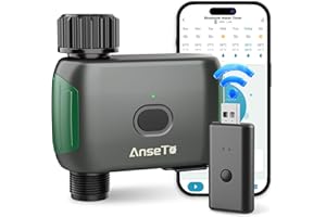 ‎ANSETO AnseTo Bewässerungscomputer WLAN Bewässerungssystem für Garten Bewässerung,Bewässerungssteuerung System für Pflanzen Kompatibel mit Alexa und Google Home, mit WiFi Fernbedienung und 2 Bewässerungsmodi