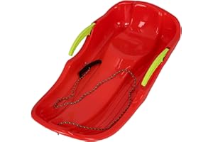 KOTARBAU® Luge Enfant - avec Frein - PVC - 79x38x16 cm - Rouge - Sled - Traineau à Neige - Traineau Enfant - Robuste Ergonomique - pour Enfants