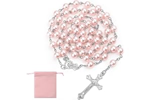 KGGZKG Rosenkranz Kette Katholisch Bibel Gebetskette mit Retro-Kreuz