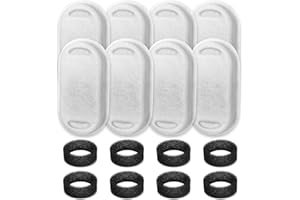 Acmerota Fontanna dla kotów, 16 sztuk, filtr i gąbki filtrujące wstępne, kompatybilne z Tomxcute 3,2 l, do fontanny GIOTOHUN 67oz/2 l, stal nierdzewna, zamiennik automatycznego dozownika dla kotów (8