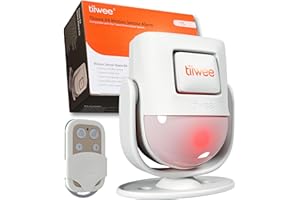 tiiwee X4 Rilevatore di Movimento e Sirena d'Allarme - Sirena da 120 dB - Sistema d'Allarme Antifurto con Telecomando - Espandibile - per Uso in Casa, Garage, Giardino, Capannone