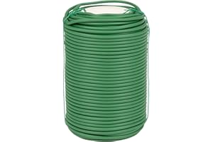 DARENYI Fil de Jardin,Fils de Jardinage en Plastique Vert,Fil de Jardin Doux de Jardinage Mous de Liaison épaisse caoutchoutée pour Les Plantes,vignes,arbustes et Fleurs de Jardinage (Vert, 2.5mm*35m)
