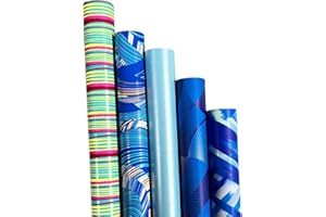 arkamii rotolo carta da regalo 5 rotoli 2m x 70 cm fantasie marine(R2)