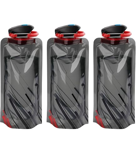 Bouteille D'eau Pliable 700 Ml - Gourde Souple Réutilisable Pour Rando, Vélo, Camping (lot De 2, Bleu/blanc)
