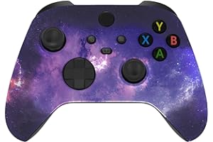 eXtremeRate Front Case Gehäuse für Xbox Series X&S Controller, Vordere Hülle faceplate Cover Skin Shell Zubehör für Xbox Core Controller Model 1914(Nebelgalaxie)-Kein Controller