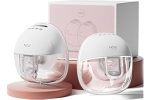 NCVI Electric Breast Pump Hands Free 8131, Wearable Portable Breastfeeding Pumps with 4 Modes 9 Levels, Rechargeable Ultra Quiet Milk Pump, Includes 19/21/24mm Comfortable Flanges (2 Pack, White)