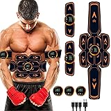 Queath Elettrostimolatore per Addominali, Elettrostimolatore Muscolare Professionale, ABS Trainer/Toner per Addome/Braccio/Vi