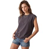 elemge%100 Pamuk S&uuml;prem Tok Kumaş Kadın Oversize T-Shirt Geniş Omuzlu D&ouml;k&uuml;ml&uuml; Kolsuz Bol Kalıp Premium Basic Tiş&ouml;rt