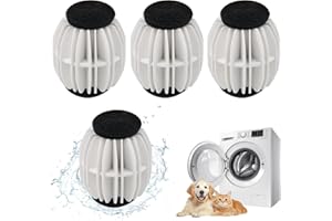XZMCAT Tierhaarentferner Waschmaschine, 4 Pcs Fusselbälle Waschmaschine, Anti Fussel Bälle Waschmaschine, Wiederverwendbar Waschbälle gegen Tierhaare, Fusselentferner & Haarfänger für Kleidung