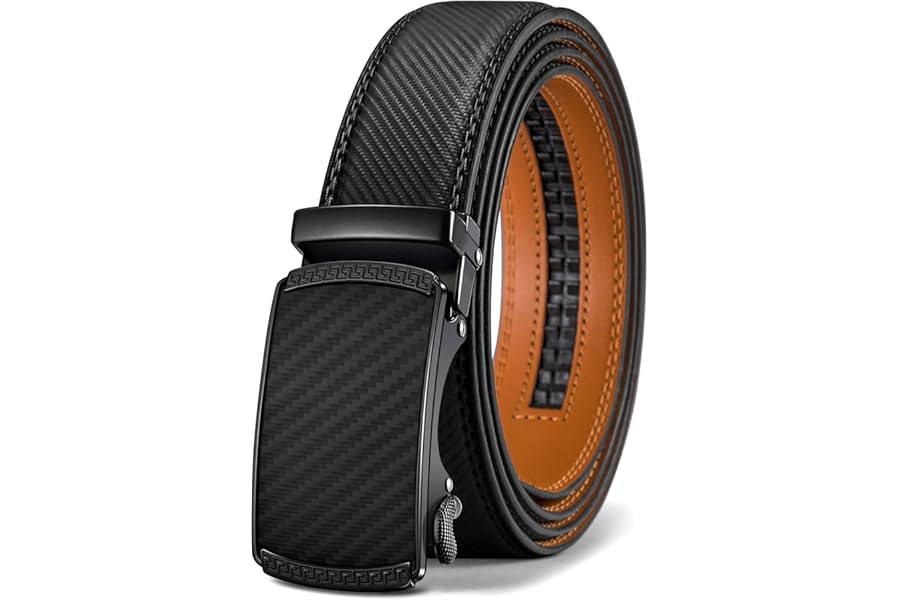 BULLIANT Men's Belt, Leather Ratchet Belt for Men Dress 1 3/8,Trim to Fit