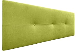 DHOME Testiera in similpelle o in tessuto AQUALINE Pro Testiera imbottita Letto di lusso (Tessuto Pistacchio, 145cm (Letto 120/135/140))