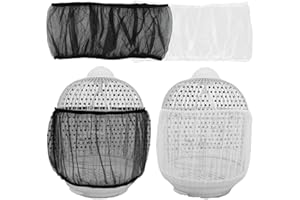 LSUWDE 2 Pieces Bird Cage Cover, Adjustable Bird Cage Cover, Universal Mesh Cover, Adjustable Parrot Nylon Airy Soft Mesh Net, for Parakeet Macaw Round Square Cages, 37 * 220 cm