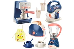 LOVE LIFE Küchengeräte Spielzeug Set,Küchenmaschine Kinder Set Mit Mixer,Toaster,Kaffeemaschine,Rührgerät mehr，Ideales Rollenspiel Geschenk für Mädchen und Jungen ab 3 Jahren