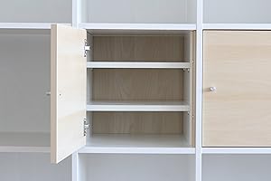 ‎INWONA Extrafach für Kallax Tür Einsatz/Regaleinsatz mit 2 Fachböden/Extra Ablagefach/Stabile Regalböden sind verstellbar / 100% Kallax kompatibel/Mehr Ablagefläche im Kallax Regal