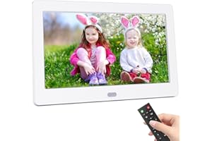 MELCAM 7 Pulgadas Marco de Fotos Digital Marco Digitale con FHD 1080P Pantalla Grande Player Fotos Vídeo Control Remoto Marco Digitale Regalo de Cumpleaños Navidad