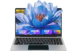 bvate PC Portatile 14" Win 11 Notebook 256 GB ROM Supporta l'espansione SSD 1TB 8GB RAM 2.4G+5G WiFi 1080 FHD BT4.2 USB HDMI con mouse senza fili & adesivi per tastiera Italiana-sliver