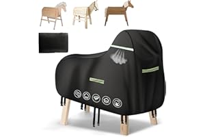 Ytwkafa Cubierta para caballo de madera, tejido Oxford 600D, resistente al agua, impermeable y resistente al desgarro, accesorios para caballo de madera, lona (160 x 70 x 110 cm)