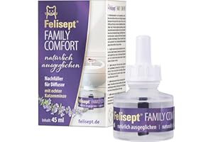 Felisept Family Comfort Nachfüllpack 45 ml – gegen Konflikt und Stress für Katzen – mit natürlichem Katzenminz ohne Pheromone – Entspannung in einem Haus mit mehreren Katzen