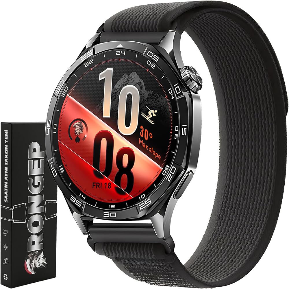Rongep [Travel Loop] Huawei ile Uyumlu 22mm Kordon GT7/GT7 Pro/GT6/6 Pro/Runner 2/GT5/5 Pro/GT4/GT3 46mm için Konforlu Tasarım GT7 Pro Kordonu Terletmeyen Kumaşlı GT7 46mm Kordon