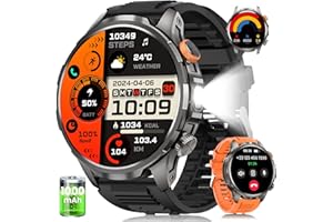 DEKELIFE 2025 Montre Connectée Homme 1000mAh/5ATM Étanche/LED Lampe, 1.91" AMOLED Militaire Smartwatch Homme avec Appel Bluetooth, 113 Modes Sportifs, 24H Sommeil/Fréquence Cardiaque/Podomètre Android iOS Noir
