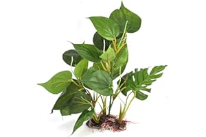 DIGIFLEX Artificial Plant for Fish Tank – Fake Decorations – Fishtank Ornament Green Leaves – 20cm – Home Aquarium – One Natural Realistic Design