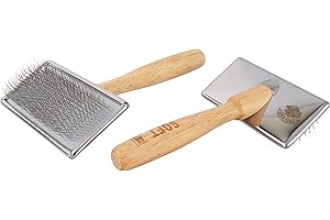 Furzone Slicker Brosse pour Chiens Épingle Souple Animaux de Compagnie Toilettage - Outil de toilettage pour chiens avec peigne pour l'épilation, la perte de poils et le sous-poil - Taille L