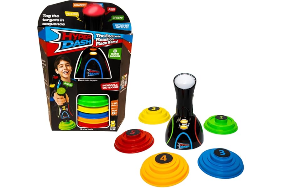 Hyper Dash - Reaction Game and Fitness in one, combines reaction agility and speed challenges, Indoor & Outdoor use, Age 6+