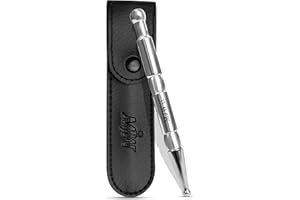 MJW Stainless Steel Acupuncture Pen – Dual-Head Meridian Massage & Reflexology Tool for Ear, Face & Body Points, Self-Massage Trigger Point & Headache Relief