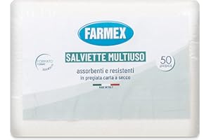 Farmex - Toalla en Papel Seco - Toalla Desechable con Doble S en Relieve para Niños y Adultos - Tamaño 30 x 40 cm - Toalla Desechable - Papel Higiénico para Manos 50 piezas