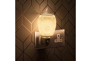 lesser and pavey LP47143 Ceramic Desire Aroma Plug In Warmer | Mandala Buddha design | 1 Pc, Cream