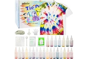 DIY Tie-Dye Kit, joibabe 24 Colors Tie Dye Set, All-in-1 Fabric Tie Dye Craft Set for Kids & Adults, Art Craft Set for Creative Activities Games Gift for Party