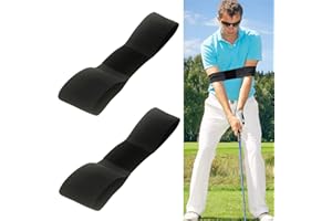 Exbrith 2 Pièces Golf Ceinture de Correction, Correction Posture D'aide à la Formation Golf, Swing Trainer Coude Posture de Swing, pour Tous Les Golfeurs, Améliorer Leur Posture de Swing