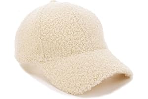 INOGIH Women Faux-Lamb-Wool Baseball-Cap Outdoor Winter Warm Teddy-Fleece Style Hip-Hop Cap for Unisex