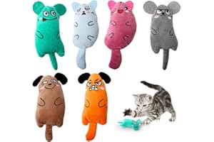BRISKORE 6 Stück Katzenminze Spielzeug für Katzen,Plüsch Maus Kitten Spielzeug,Katzenminze Katzenspielzeug,Plüsch Kitten Spielzeug,Katzenspielzeug fur Katze und Kitten,Katzen Spielzeug Set
