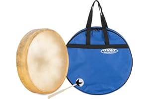 Classic Cantabile TSD-16 Traditionelle Schamanentrommel mit Pferdehaut 16" Set mit Tasche - Durchmesser: 41 cm - Tiefe: 8 cm - Anregende Wirkung - Mit Haltevorrichtung - Inklusive Schlägel und Tasche