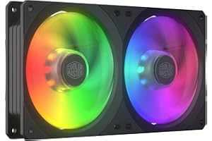 ‎COOLER MASTER Cooler Master MasterFan SF240R ARGB Wentylator Chłodzący PC - Łatwa Instalacja, Kwadratowa Rama z Hybrydowymi Ostrzami i Tłumieniem Drgań, Możliwość Dostosowywania Oświetlenia ARGB, Rama 240mm