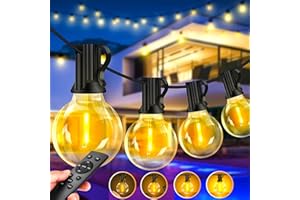 FGRYB LED Lichterkette Außen Strom 30m - Outdoor Lichterketten mit Glühbirnen Aussen Wetterfest Dimmbar Warmweiß Aussenlichterkette Retro Lights Birnen für Terrasse Biergarten Pavillon Balkon Garten