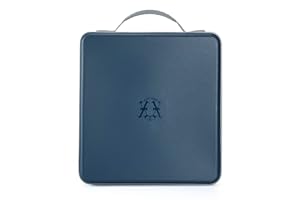 alavisxf xx CD Case, 224 Capacity Hard Plastic CD DVD Case Holder, Portable Large Capacity Disc Storage Organizer Holder for Car, Home, Travel (Dark Blue, 224 Capacity)