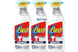 SARAS FLAVOURS OF ASIA Flaash Bleach Cleaning Spray 500ml (Pack of 3) | Powerful Multi-Purpose Cleaner for Tough Stains & Germs | Kills 99.9% of Germs | Brightens Surfaces | Easy-to-Use Spray