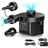Karvipark Elektrische Luftpumpe, Elektrische Pumpe Automatische 2 in 1 Schnellbefüllbarer Deflate Power Pump Elektrisch Blase