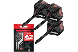 Target Darts Nathan Aspinall K Flex Flights und Shaft System, No.2 | Packung mit 3 Kflex All In One Flights, Player Edition Darts Zubehör | K-Flex Dart Schaft Short/Intermediate/Medium