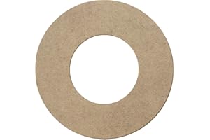 BÜTIC GMBH Discos de madera DM con agujeros para decoración y manualidades de 5 a 40 cm, diámetro exterior: 19 cm, diámetro interior: 18 cm de diámetro interior.