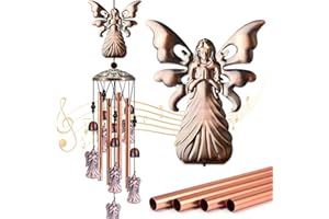 ACOMOK Premium Angel Wind Chimes Outdoor, Wind chimes for Garden Yard outdoor Decor, Best Gardening Gift for Mom Women Grandma Friend, Unisex Housewarming Gift