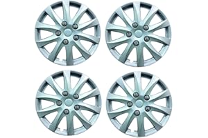 K2AUTOPARTS VAUXHALL CORSA C (2001-2007) Phoenix 14" Car Wheel Trims Hub Caps Plastic Covers Silver Universal (4pcs)